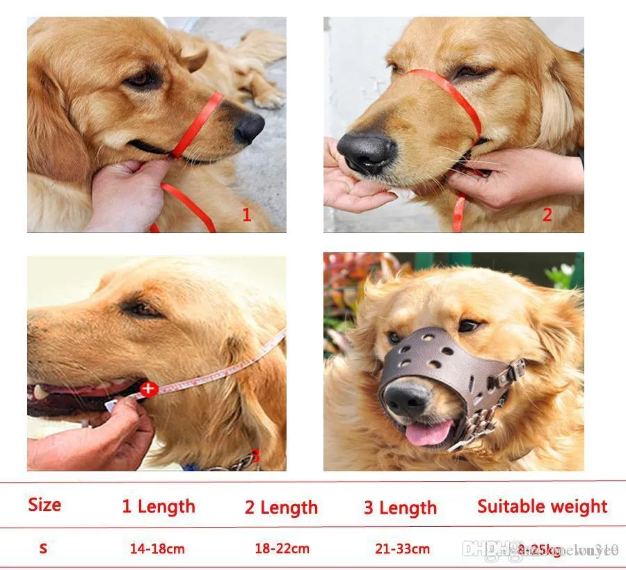 Adjustable Pet Protective Mouth Cover Dog Anti-Biting Mask Anti Bark PU Breathable Soft Mouth Muzzle Grooming Chew Stop 5 Size XDH0979-5
