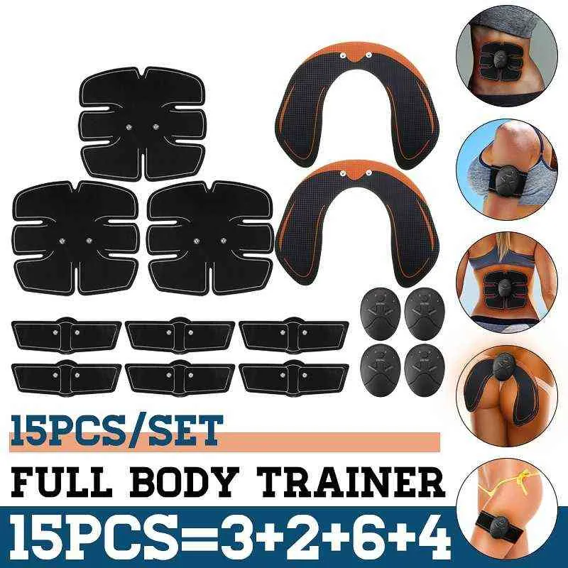 Estimulador muscular abdominal hip trainer ems abs equipamento de treinamento exercício corpo emagrecimento fitness equipamentos ginásio 22011130483390