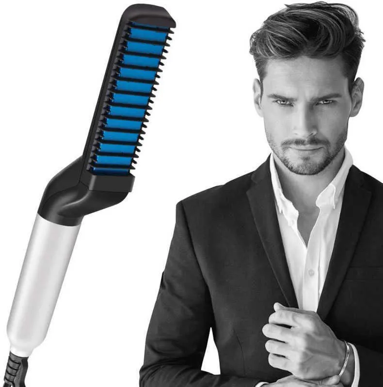Men Quick Beard Straightener Comb Multifunctional Hair Curler
