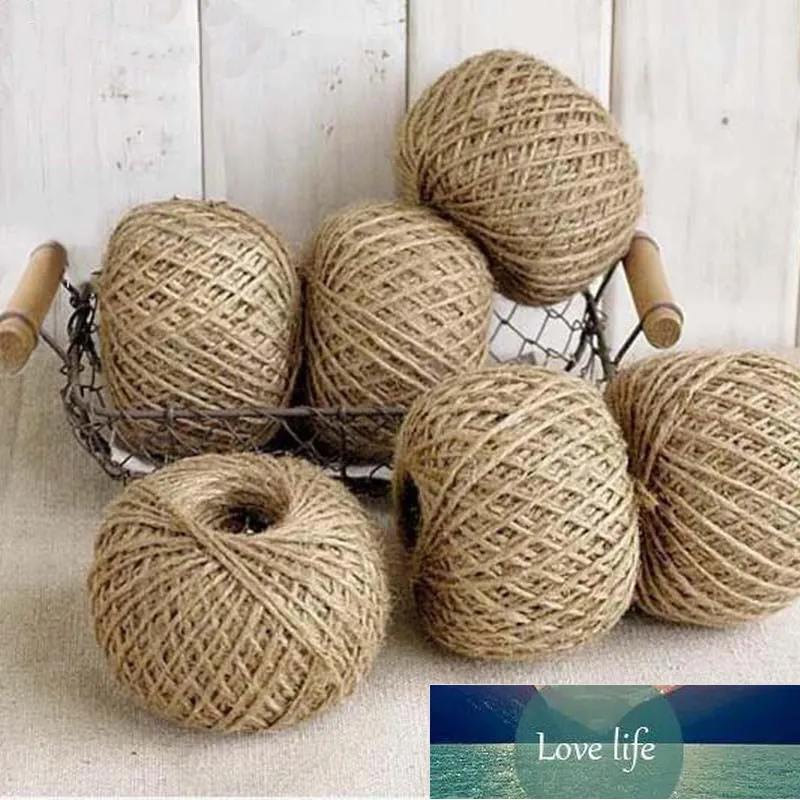 Party 30M Natural Burlap Hessian Jute Twine Cord Hemp Rope String Gift Packing Strings Christmas Event & Supplies