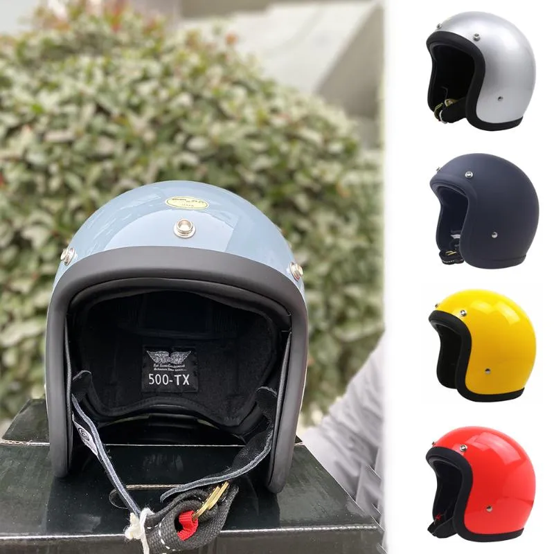 Motorcycle Helmets Helmets&CO Japanese Vintage Open Face Helmet DOT ECE Retro Cafe Racer Scooter Jet Casco Chopper Style Man Woman Moto