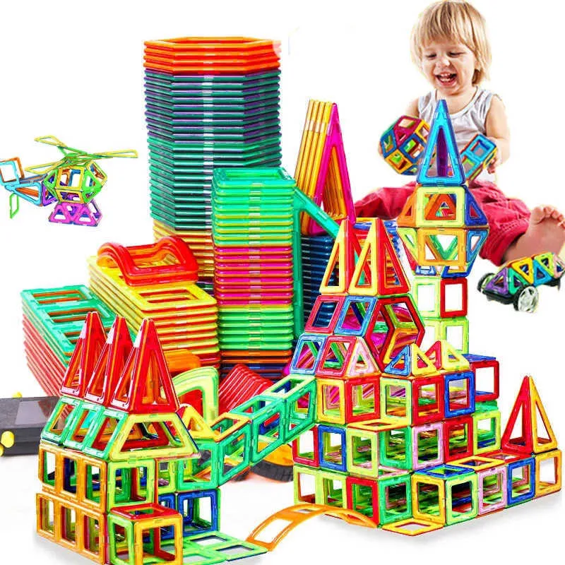 38pcs Jeu Bloc de Construction Magnétique Enfant Cadeaux D'anniversaire de Noël  pour 3 4 5 6 ans Filles Garcons