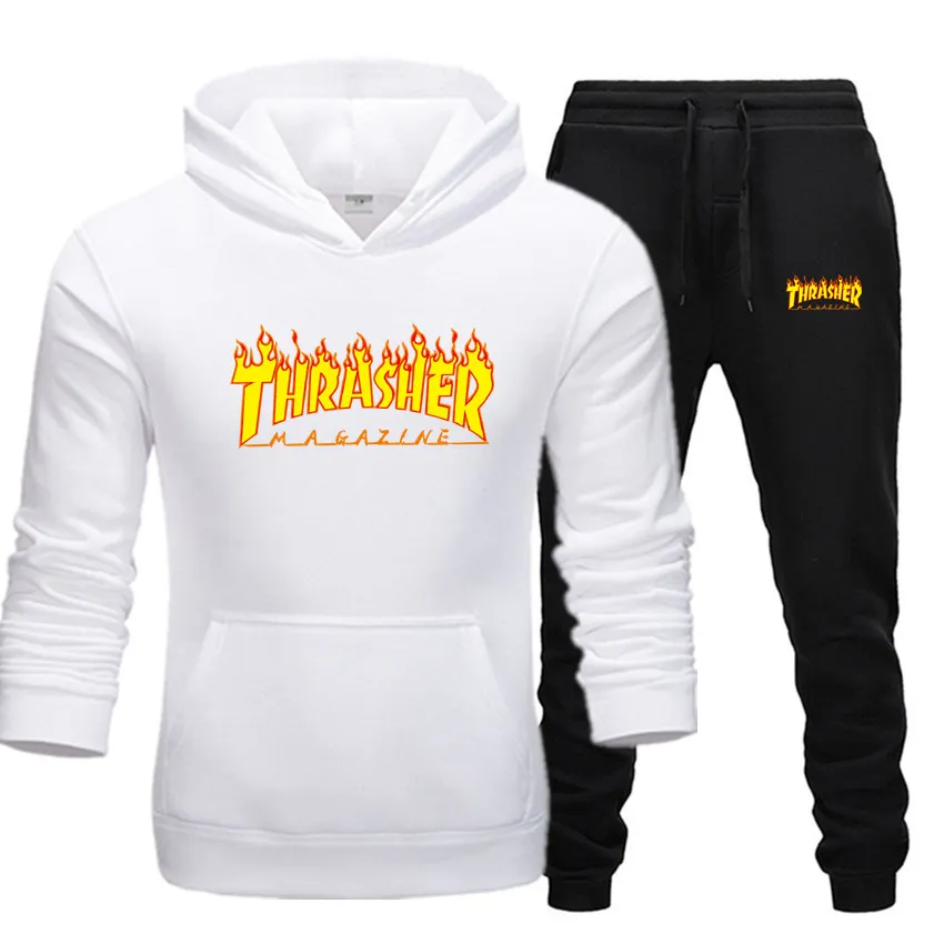 Men high quality Hoodies Pants Set Designer Tracksuit Mens Sweat Suits Patchwork Black Printed clothes 20Color 2021 Hip hop fashio290N