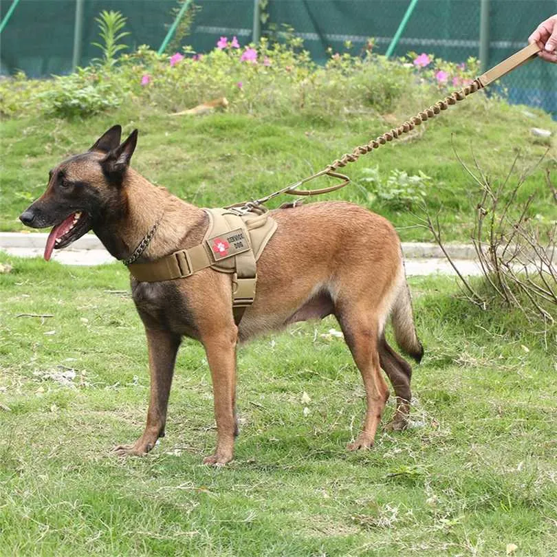 ハンドル製品と軍事戦術犬ハーネスパトロールK9作業ペット襟小型サービスベスト211022