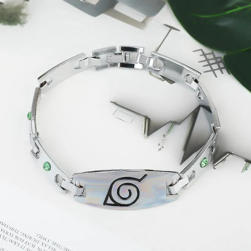 Acheter Bracelets de manchette avec Logo Anime Naruto Konoha