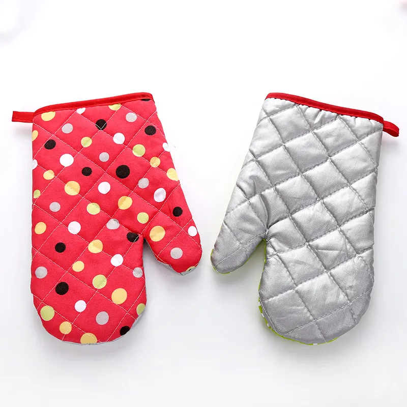 Oven Mitts Baking Durable Microwave Proof Resistant Colorful Heat Insulation Bakeware Gloves WLL373