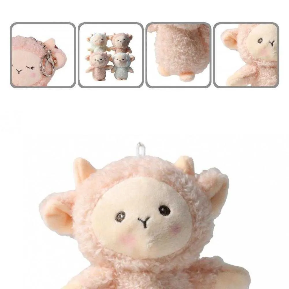 Decorative Creative Backpack Squint Sheep Plush Pendant Smooth Surface Cartoon Pendant Soft for Girl G1019