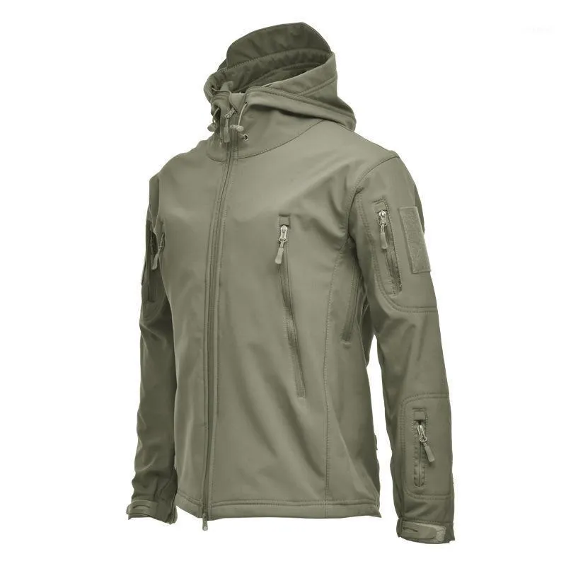 На открытом воздухе Mens Tactical Jacket Tactical Jacket Loing Softshell Спортивное пальто лазание на ветровку охота на полярные зимние куртки1