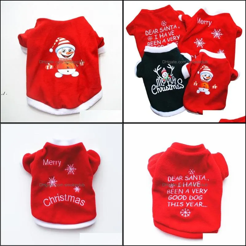 Pet Clothes Fleece 2Legs Christmas Printing Hoodie For Small Dog And Cat Top LLE10755