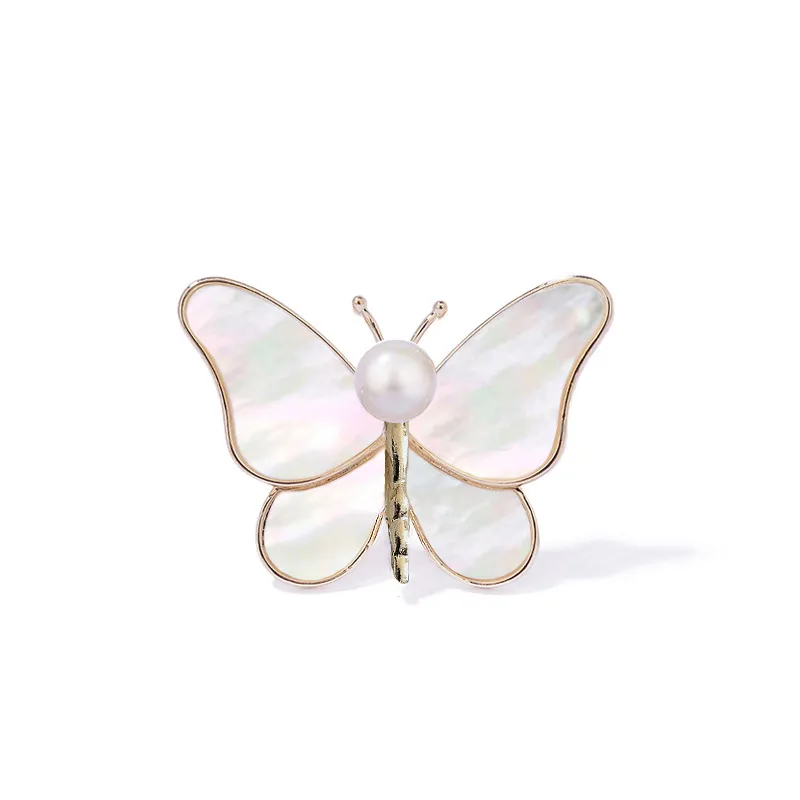 Moda Delikatny motyl z Pearl Broszki Pin Broszka Dla Kobiet Wisiorek Biżuteria Akcesoria Prezent