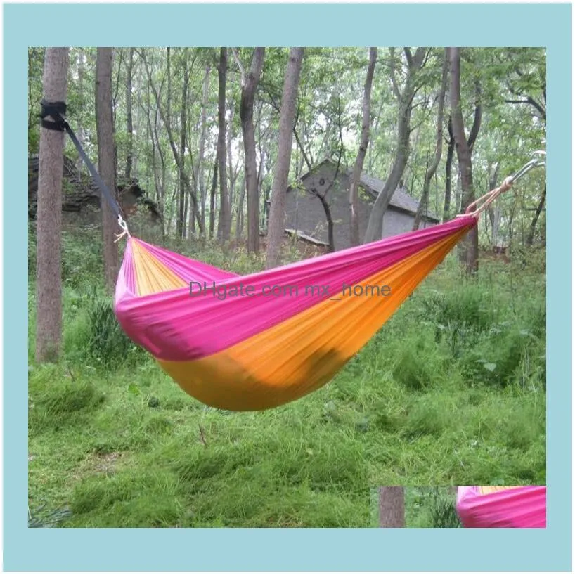 Hammock Parachute Double Lightweight Nylon Hammock Adult Camping Outdoor Travel Hammocks Survival Garden Swing Hunting Sleeping Bed