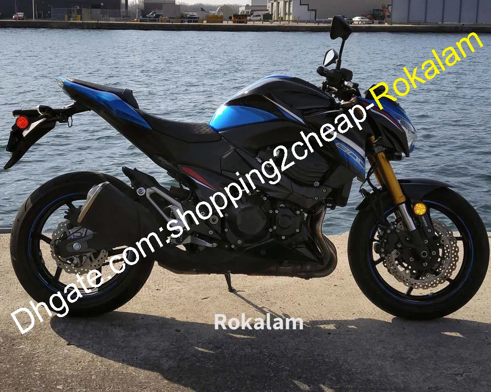 Kawasaki Z800 2013 2014 2015 2016 Z 800 블루 블랙 스포츠 바이크 오토바이 세트 (사출 성형)