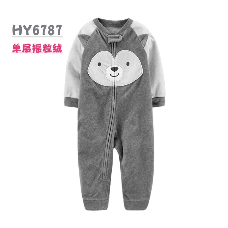 Bebê roupas meninos pijamas outwear menino camuflagem zíper jumpsuit velo inverno pijama bebê menino romper bebê recém-nascido 210317