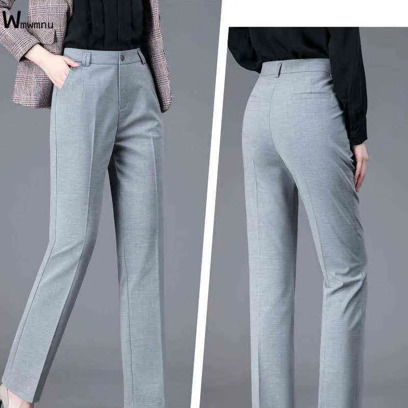 Vintage High Waisted Office Suit Pants For Women Elegant Slim Fit