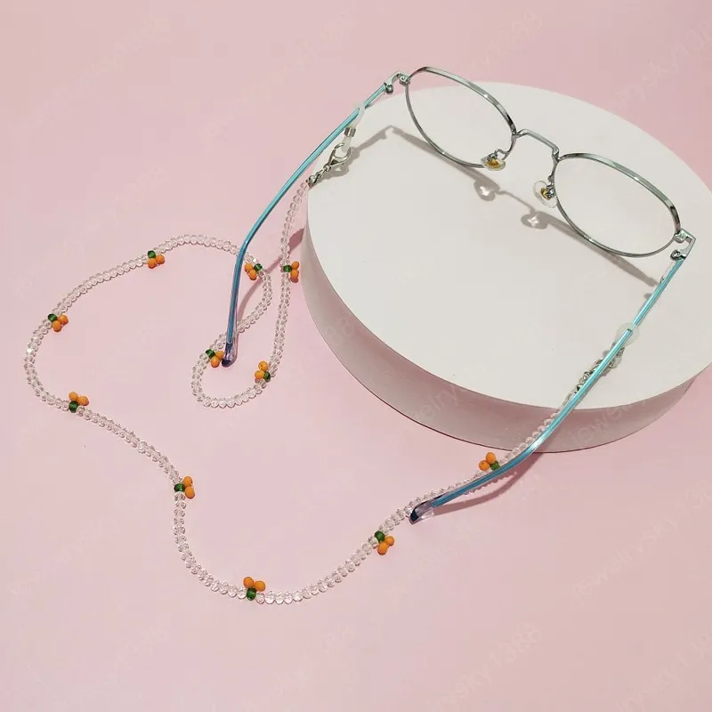Sunglasses Chain Glasses Chain For Women Glasses Neck Chain Rope Lanyard Beaded Sunglasses Strap Spectacles Reading Cord Eye Glasses Holders Around Neck Chain For Glasses