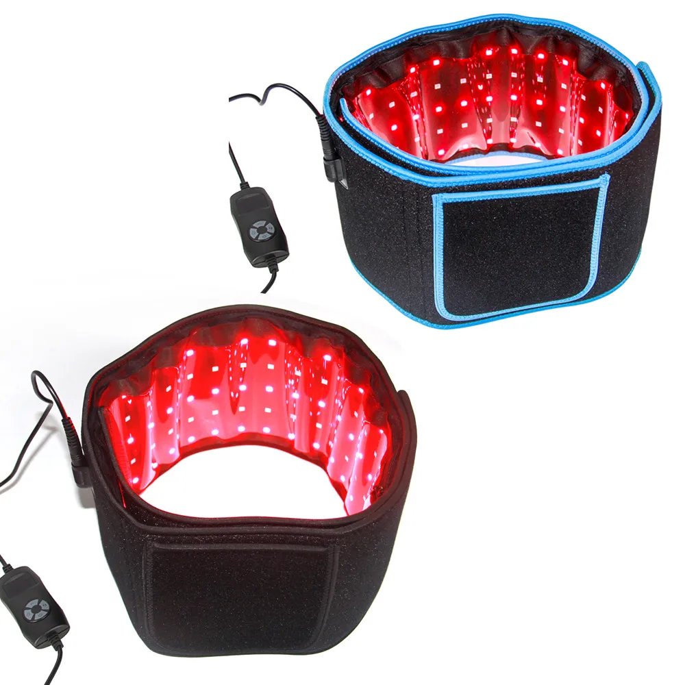 Stock aux États-Unis LED Sliming Belt Belt Light Rouge infrarouge Thérapie Baltes de soulagement de la douleur CELLULITE Lllt Lipolyse Corps Sculpting 660 Nm 850 Nm Laser Lipo