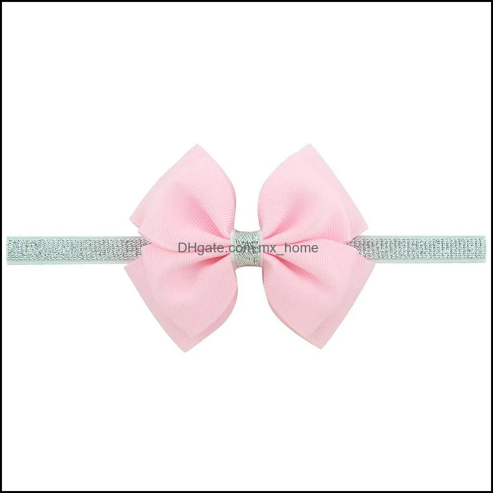 4 Inch Baby girls cute bow Tie Elastics Hair Headbands bowknot Ribbon Bows Accessories for Kids Hair Wrap Hairband Headwear