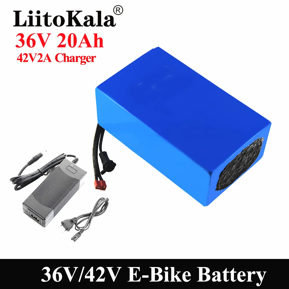 Liitokala 36v 20ah 30ah 25ah 15ah 18650 batterie au lithium scooter  électrique moto vélo avec bms et 42v 2a chargeur t plug