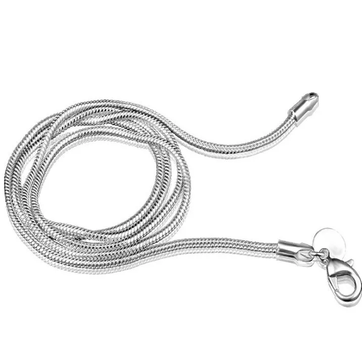 12 Pcs Necklace Chains Stainless Steel Snake Chain Necklace with Lobster  Clasps for Women 