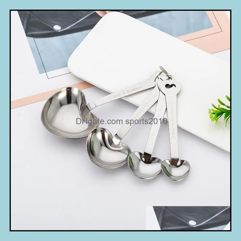 Wedding Party Gifts Heart Shaped Measuring Spoons in beautiful gift package wedding souvenir giveaway supplies LX1499