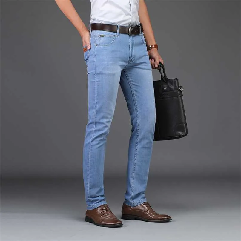 Summer Business Jeans Style Utr Thin Light Men's Fashion Male Casual Denim Slim Wholesale 211008