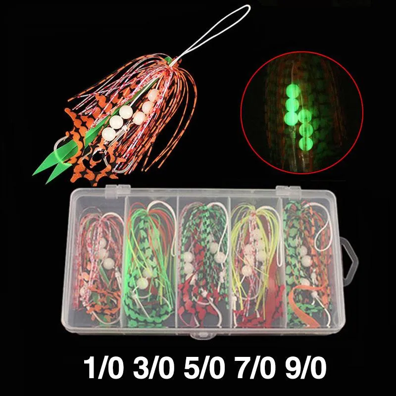 낚시 후크 1/0 3/0 5/0 7/0 9/0 가부라 스 내퍼 실리콘 스커트 돕는 후크 지그가는 바다 지그 헤드 슈퍼 강한