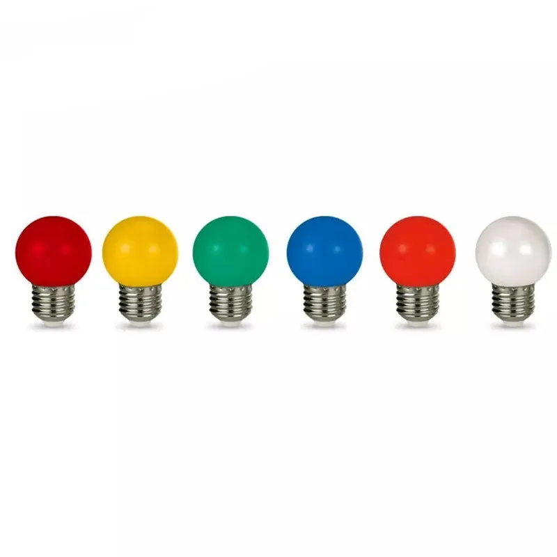 30pcs E27 3W 220V 110V B22 LED Colorful Light Bulbs Real Power Marquee String Leds Spherical Bulb Living Room Home Red Blue Green Bombilla Decor D2.0
