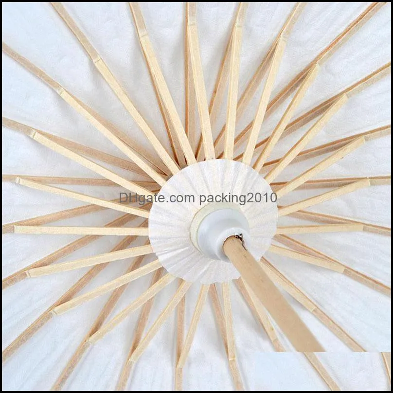 Bridal Wedding Parasols White Paper Umbrella Chinese Mini Ccraft 4 Diameter 20 30 40 60cm Umbrellas Wholea33