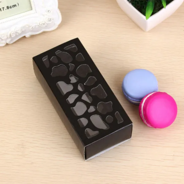 Hollow Macaron Box Cupcake Container Valentine Chocolate Packing Wedding Baking Package Macaron Packing Paper RH15032