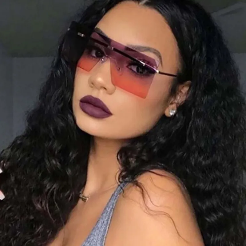 Oversized rimless hot sale sunglasses wholesale
