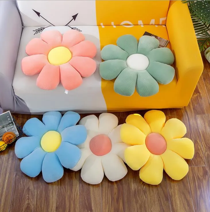 Tappetino Seduta A Fiore Cuscini A Forma Di Fiore In Peluche - Set Di 2, 40x40 Cm, Morbidi, Per Camera Dei Bambini, Divano, Pavimento Cuscino Fiore Peluche
