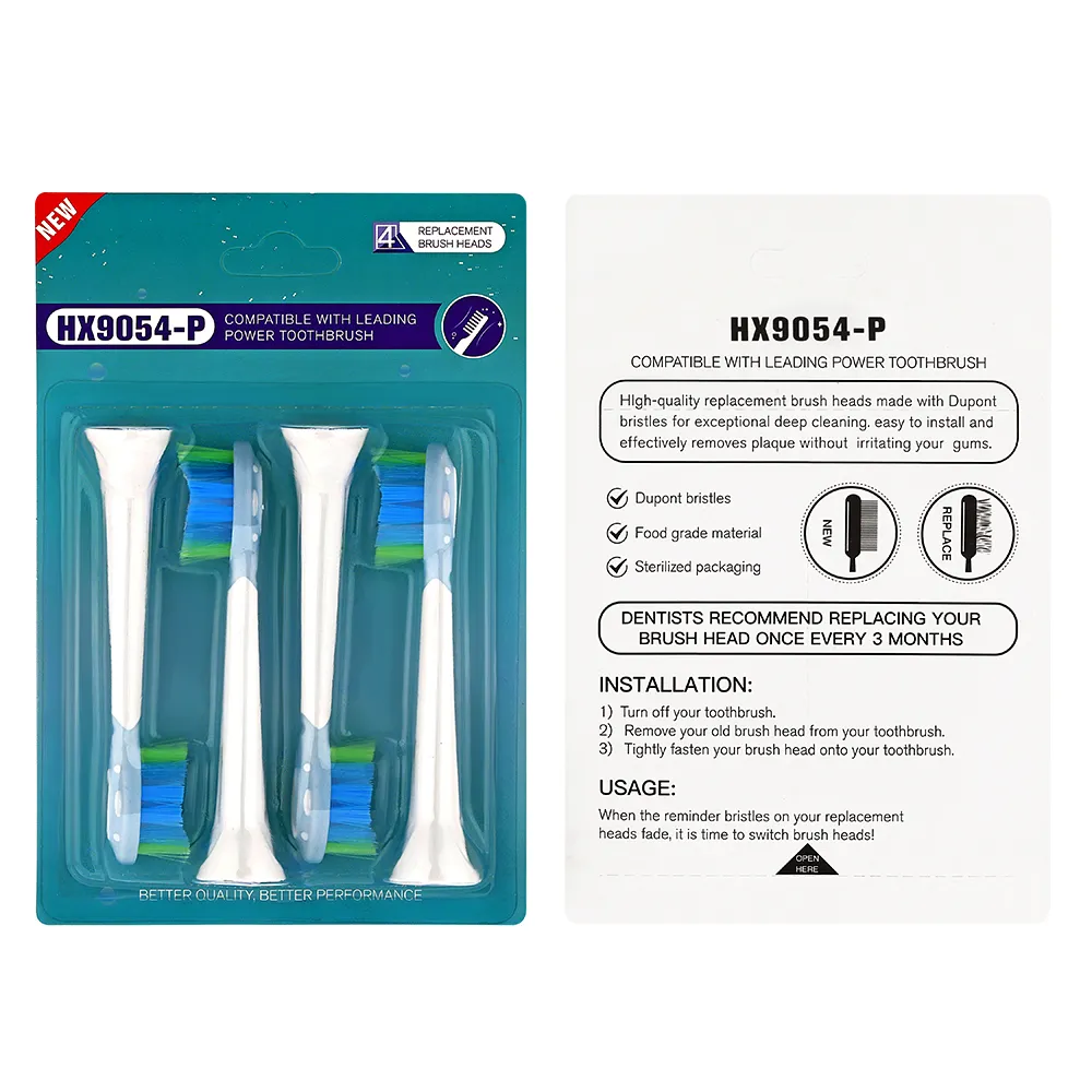 Of 100 Sonic HX9054 P Snap On Nevadent Toothbrush Heads Compatible