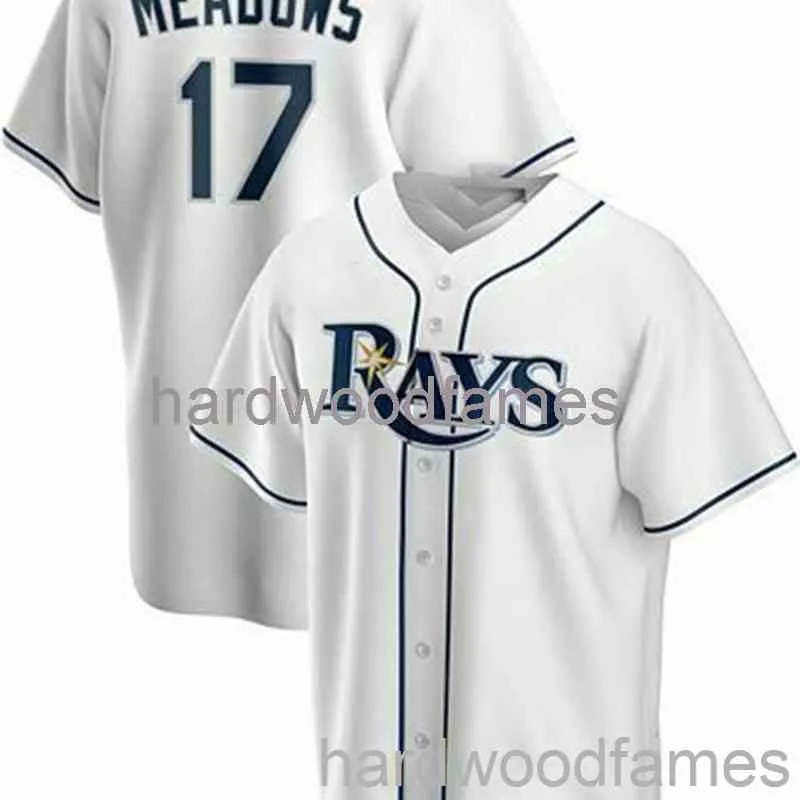 Maglia personalizzata Austin Meadows # 17 cucita uomo donna gioventù bambino maglia da baseball XS-6XL