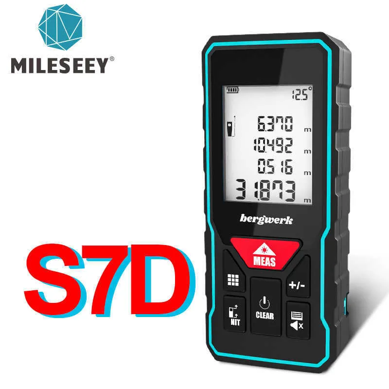 Mileseey laser rangefinder 40m 60m 80m 100m Digital Laser Distance Medidor de Distância Laser Fita Ferramenta Tester Diastímetro 210719