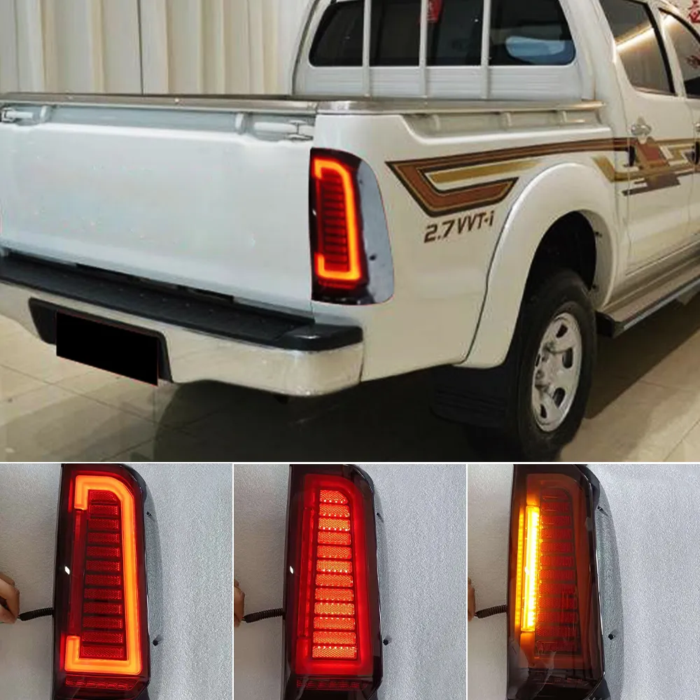 2PCS Led Tail Lamp For TOYOTA HILUX VIGO 2004 2005 2006 2007 2008 2009 2010 2011 2012 2013 2014 2015 Rear Taillight