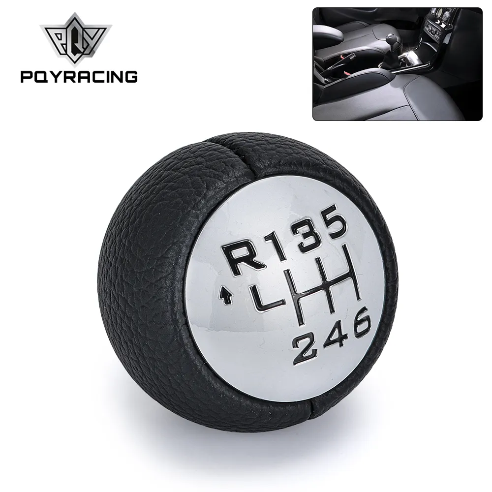 PQY - ل Peugeot 307 308 3008 407 5008 807 شريك B9 Tepee Gear Shift Knob 6 Speed ​​for Citron C3 (A51) C4، C4 Picasso GSK80