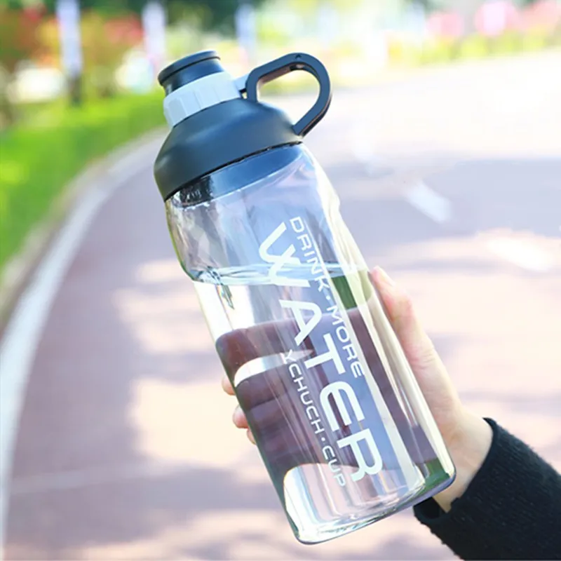 2000 ml große Kapazität Wasserflaschen BPA frei Gym Fitness Trinkflasche Outdoor Camping Radfahren Wandern Sport Shaker Wasserkocher
