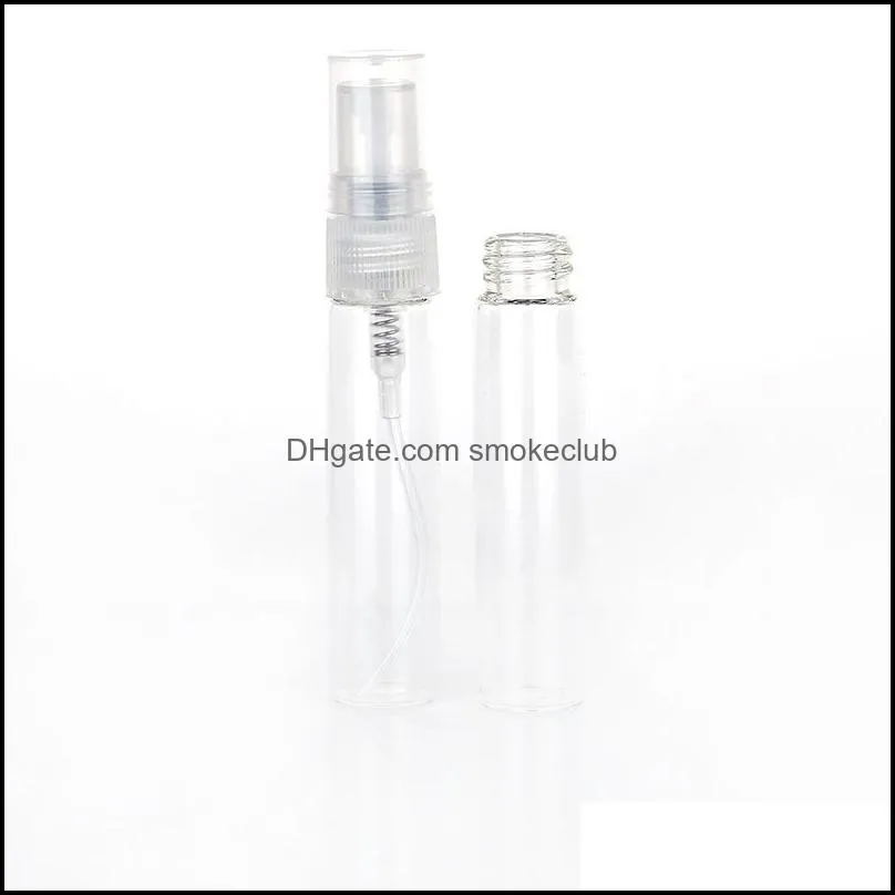 5ML Clear Mini Perfume Glass Bottle Empty Cosmetics Bottle Sample Test Tube Thin Glass Vials Small Spray Bottle toxic free and safe V5