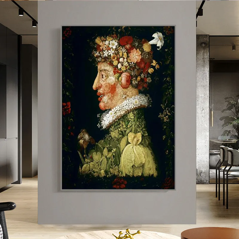 Large Size Flowers Man Classical Oil Painting Print on Canvas Art Posters and Prints Famous Art Picture Home Decoration Cuadros