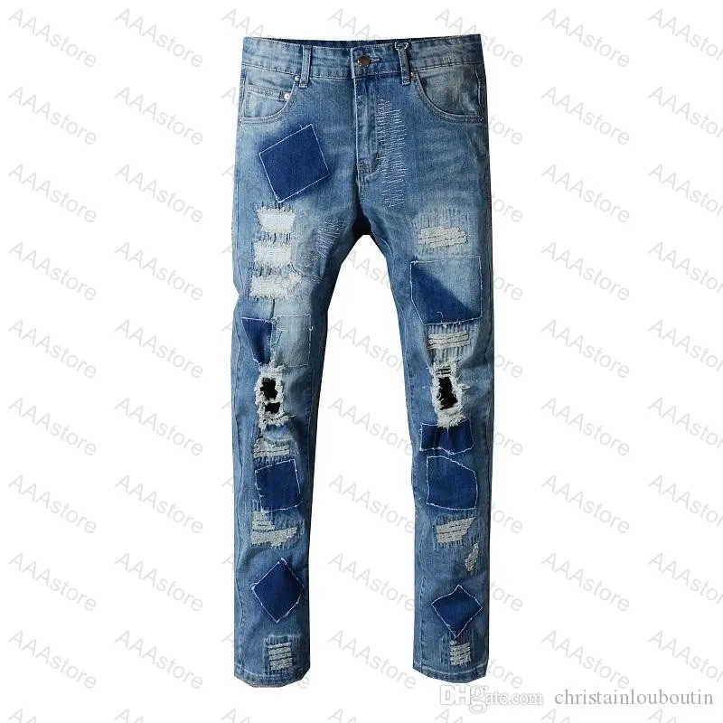 2022 designer jeans kläder byxor män kvinnor t skjortor panther tryck armé green förstörde mens smala denim rak cyklist mager jean iing