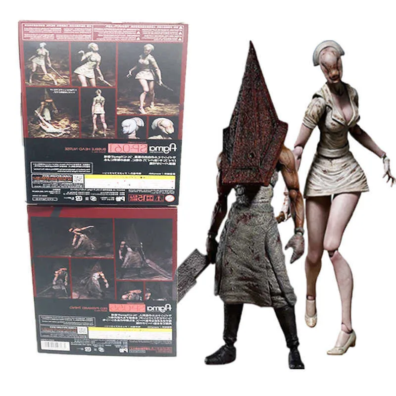 Figma Silent Hill Figure 2 Red Pyramd Thing Bubble Head Nurse Sp-061 Action Figure Toy Horror Halloween Gift Q0621