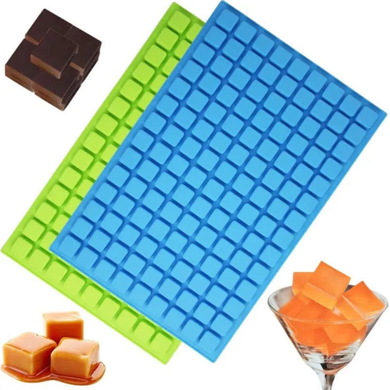 Formy do pieczenia Silikonowe Party Mold Square Ice Formy Narzędzia Galaretowe Dekorowanie Czekoladowe Ciasto Cube Tray Candy Kitchen 126 Lattic KK6616