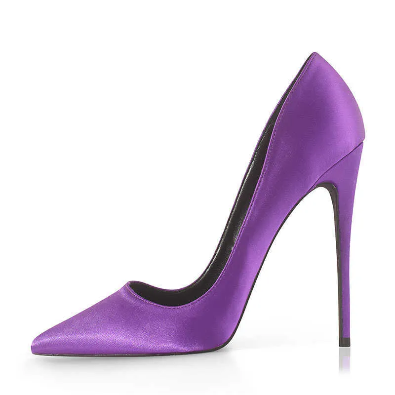 GENSHUO Chaussures À Talons Hauts En Satin Escarpins À Bout