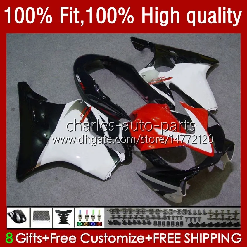 OEM Fairings For HONDA CBR600F4i CBR 600F4i 600 F4i White blk red FS CC F4 i 2004-2007 55No.141 CBR600FS CBR600 F4i 04 05 06 07 600CC 2004 2005 2006 2007 Injection mold Kit