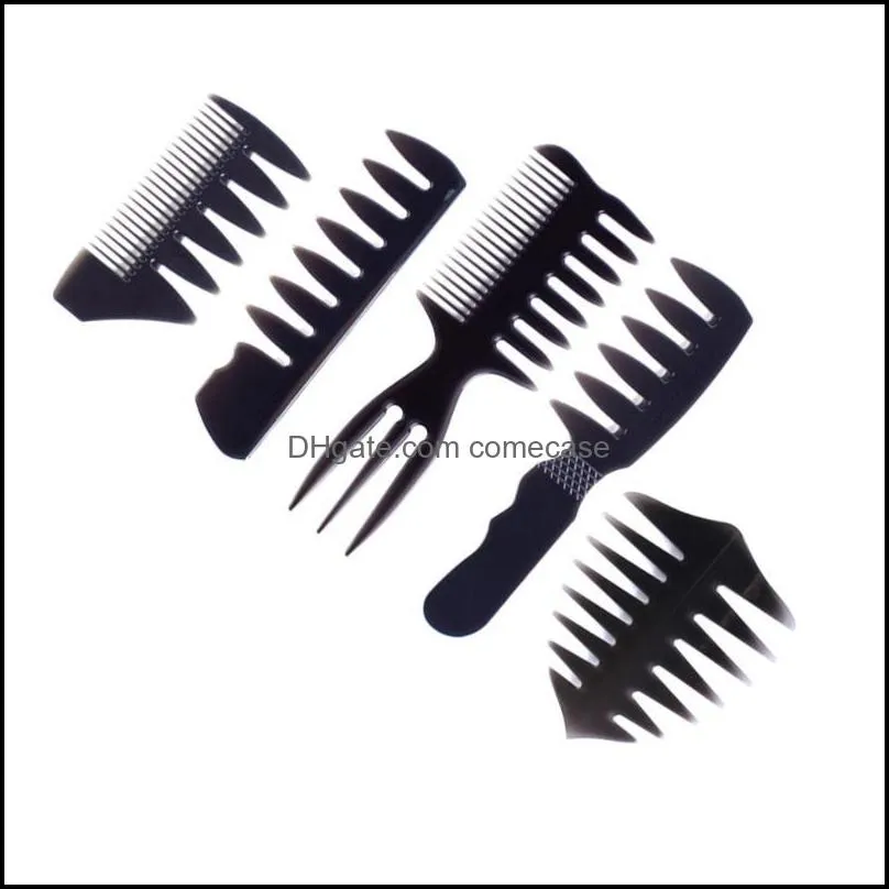 Szczotki do włosów Pielęgnacja narzędzia do stylizacji Produkty 2 sztuk Dwustronny grzebień Delikatny Modelowanie tekstury Włożona głowica oleju dla mężczyzn Mężczyzna ręka Szeroki ząb
