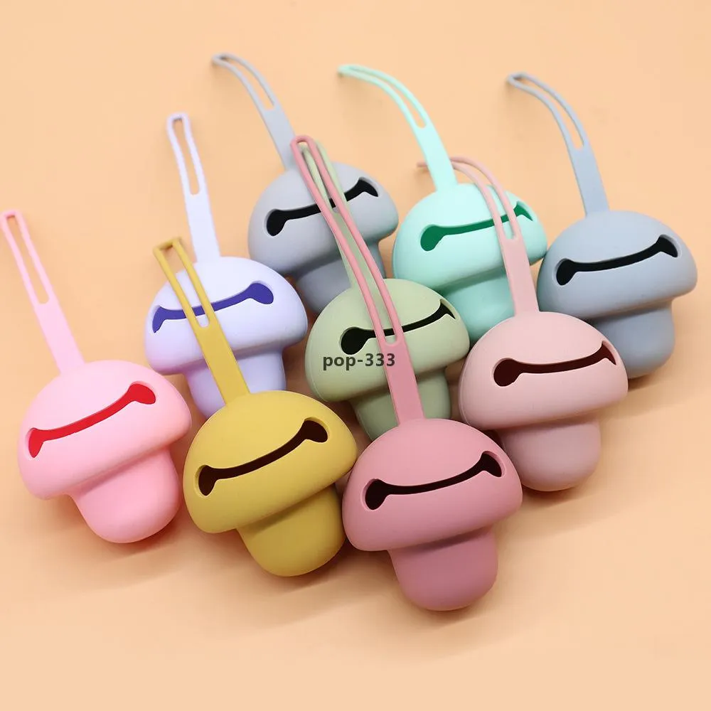 장난감 제조업체 도매 2021 베이비 실리콘 버섯 젖꼭지 상자 사용자 정의 색상 로고 지원