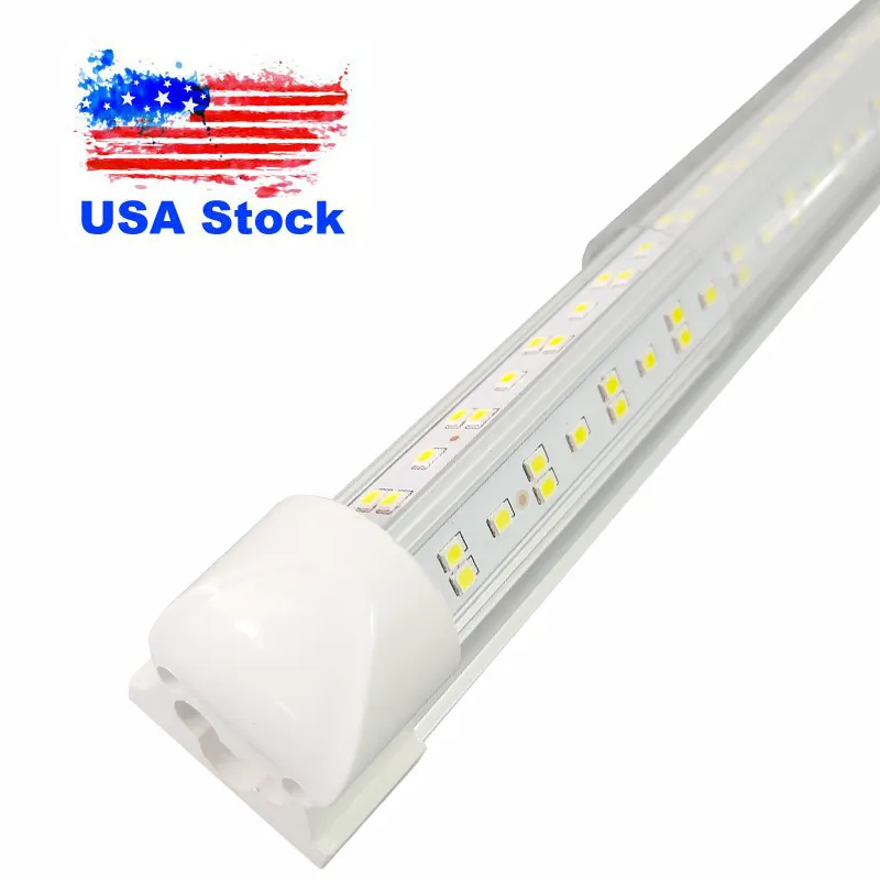 4ft 5ft 6ft 8ft led tubes t8 lumières en forme de V pour l'éclairage de la porte du refroidisseur intégré led Fluorescent ac 85-265v