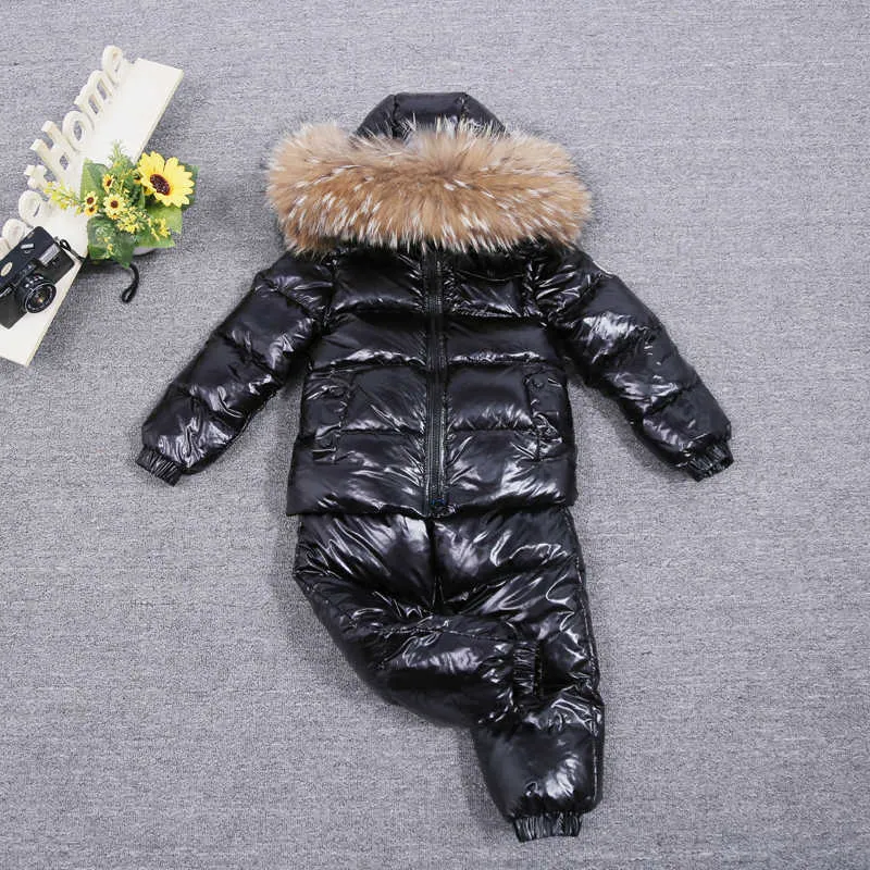 公式ショッピングサイト 子供服セット赤ちゃんガール服冬の男の子ダウンコート パンツウィンタージャスjongens子供ジャケット自然ビッグファーパーカー幼児h0909 グッズ公式激安通販サイト Vtech Computer Com