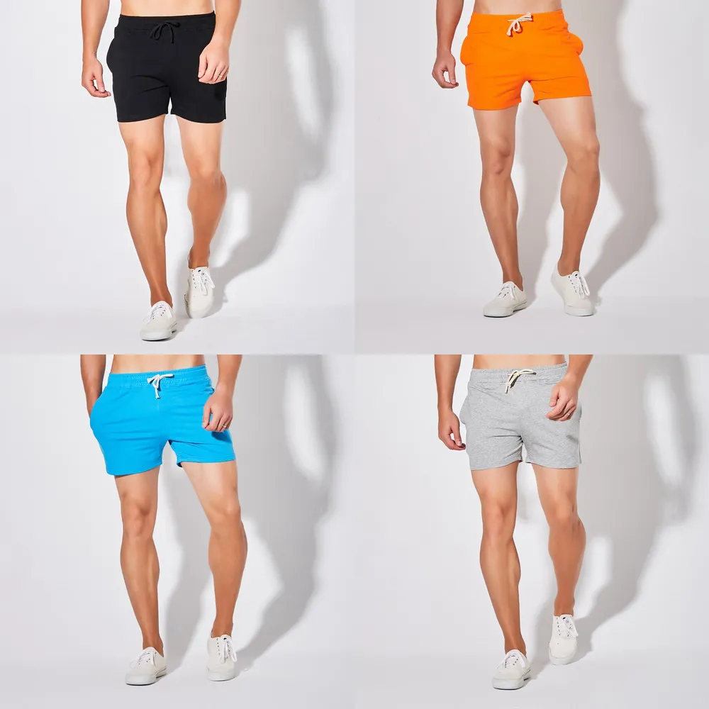 Männer Kurze Shorts Sommer Orange Jogger Shorts Männlich Plus Größe Casual Baumwolle Sportswear Jungen Badminton Fitness Laufshorts 4xl X0628