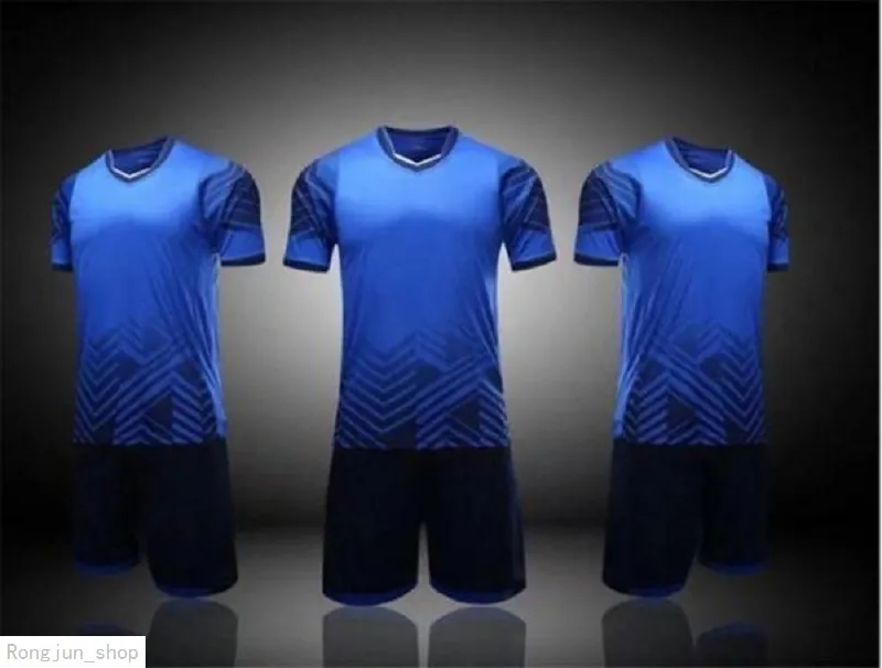 Mode Team Blank Jerseys Sets, 11 20 Anpassad, Träning Running Soccer bär kortärmad med shorts01
